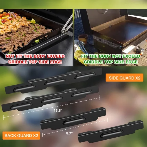 Vista 5 de Protector de viento magnético para plancha Blackstone de 22 pulgadas, compatible con accesorios de parrilla Blackstone, bloqueador de viento