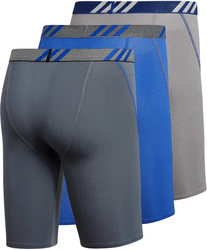Vista 5 de adidas Men's Sport Performance Mesh Long Boxer Brief Underwear (3-Pack)