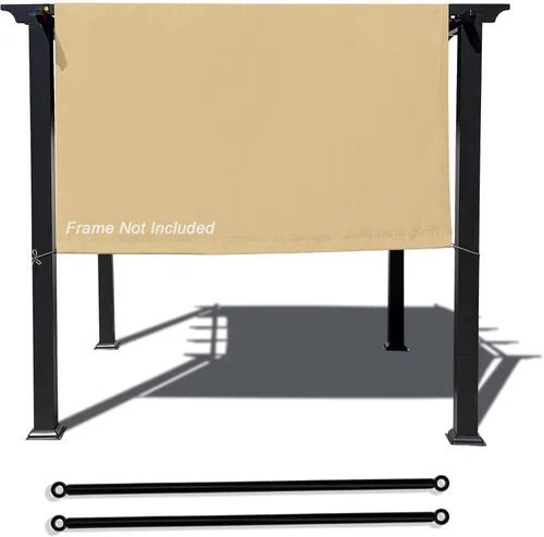 Vista 11 de Alion Home Toldo universal impermeable para pérgola – Toldo de repuesto para pérgola – Cubierta de sombra ajustable para exteriores con varillas