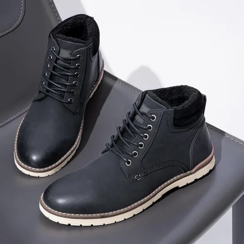 Vista 3 de Vostey - Botas de senderismo para hombre, de estilo casual, resistentes al agua, tipo chukka