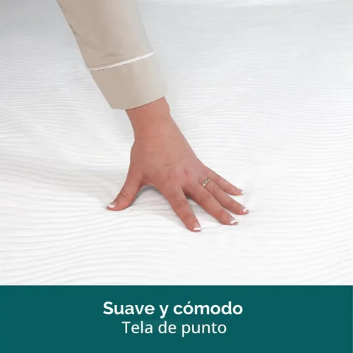Vista 5 de AllerEase CleanBoost - Protector de colchón de punto de felpa, impermeable, barrera de partículas, equilibrio de temperatura, felpa suave, cómodo