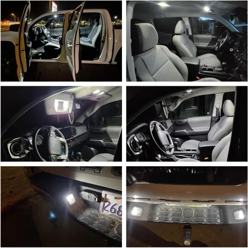 Vista 4 de 12 piezas de kit de luces LED interiores blancas para 2003 2004 2005 2006 2007 2008 Dodge Ram 1500 2500 3500 Luces de mapa, domo, visera, baúl.