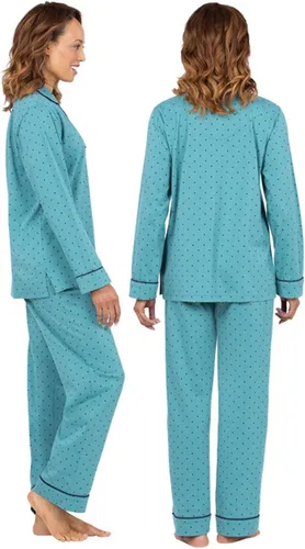 Vista 47 de PajamaGram Conjunto de pijama para mujer – Pijama para mujer, jersey novio, 100% algodón