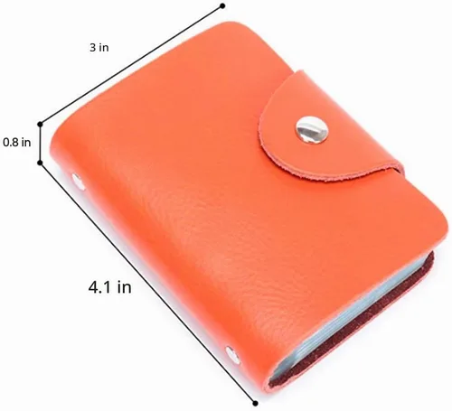Vista 7 de Mini soporte para tarjetas de crédito para mujer, paquete de 2 soportes para tarjetas de crédito (negro y naranja)