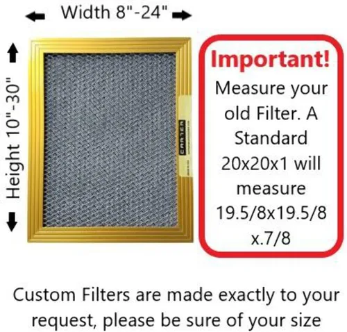 Vista 3 de Carter Merv 8 - Filtro para horno y HVAC, electrostático, lavable, alta capacidad de retención de polvo