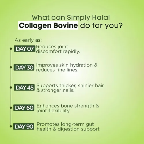 Vista 4 de Colágeno bovino en polvo para mujeres y hombres tipo I y III para el cabello, piel, uñas, articulaciones y soporte digestivo - alimentado con pasto