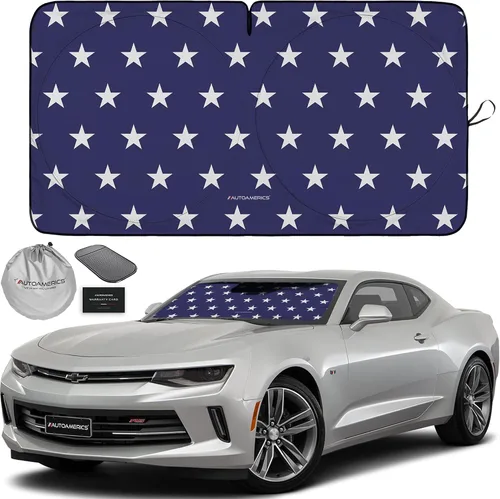 Vista 87 de Parasol de Parabrisas de Una Pieza - Parasol Cromado Líquido Plegable para Ventana Delantera de Auto para Carros SUV Camión - Protector Visor