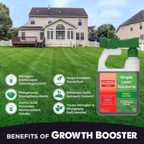 Vista 8 de Potenciador de crecimiento (32 onzas con pulverizador) y refuerzo de crecimiento (1 galón de repuesto) - Fertilizante líquido Simple Lawn Solutions