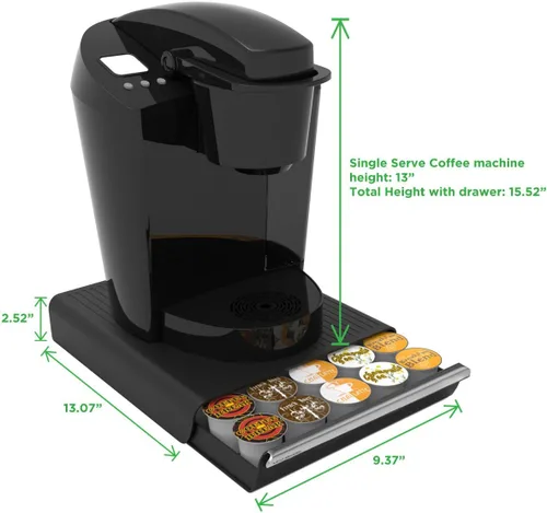 Vista 2 de Mind Reader Paquete organizador de cápsulas de café y tazas (capacidad de 30 cápsulas)