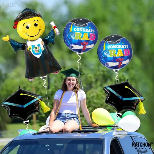 Vista 6 de KatchOn, Globos de graduación de salto 2026 – Grandes, 40 pulgadas Globo de graduación de felicitaciones Decoraciones de graduación de jardín