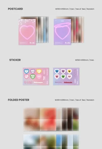 Vista 3 de woo!ah! Pit-a-Pat 4º álbum individual versión Patter 1p póster plegable en paquete+80p PhotoBook+Sobre+1p Postcard+1ea Sticker+2p PhotoCard+Tracking