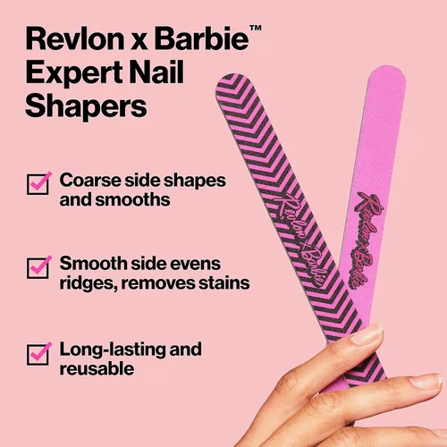 Vista 3 de Revlon Modeladores de uñas Barbie Expert, moldean rápidamente y suavizan las uñas normales a duras
