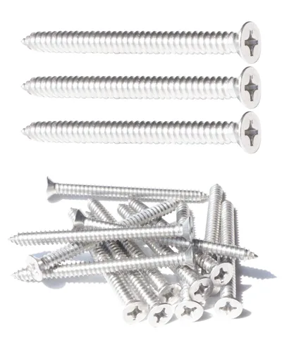 Vista 12 de IMScrews 100 tornillos de madera Phillips de cabeza plana inoxidable #4 x 1-1/4" (32mm) 18-8 (304) tornillos autorroscantes avellanados de acero