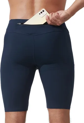 Vista 2 de MIZOK Pantalones cortos de compresión elásticos para hombre con bolsillo