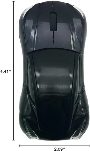 Vista 7 de Ratón inalámbrico para coche 2.4 GHz 3D DPI 1600 Cool Sport USB Gaming Mouse ratones para PC Ordenador Portátil Portátil Negro