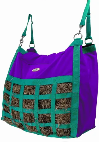 Vista 5 de Supreme Slow Feed - Bolsa de heno de carga superior con parte inferior súper resistente con aberturas rectangulares de 2 x 3.5 pulgadas
