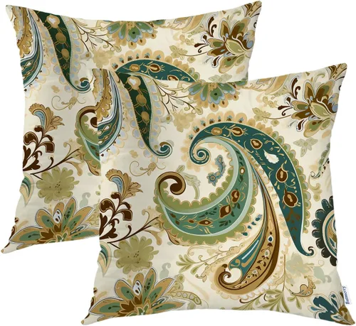 Vista 11 de Batmerry Autumn Maple Leaves Throw Pillow Covers, red Fall Orange Leaves Decorative Pillow Covers Digital Printing Blended for Couch Sofa Bed