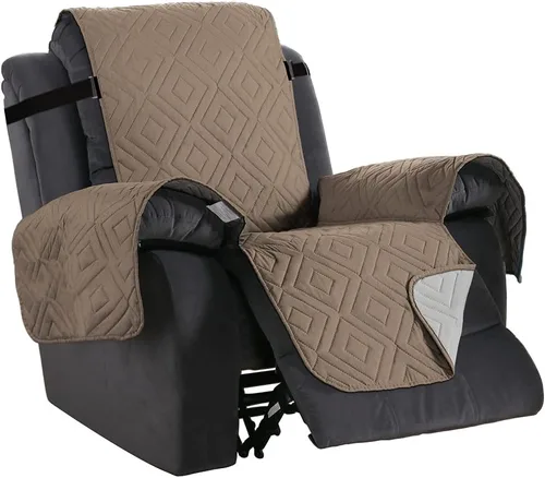 Vista 8 de H.VERSAILTEX Funda reversible para silla, protector de muebles antideslizante, resistente al agua, con correas elásticas de 2 pulgadas