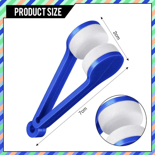 Vista 2 de 40 piezas mini cepillo limpiador de gafas, limpiador de gafas de microfibra Herramienta de limpieza suave Gafas Clip de limpieza para gafas