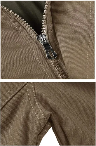 Vista 7 de TACVASEN - Chaquetas de algodón para hombre, estilo militar, con múltiples bolsillos