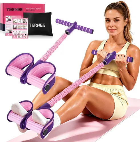 Vista 11 de Pedal Resistance Bands with Handles Working Out Exercise Equipment for Legs