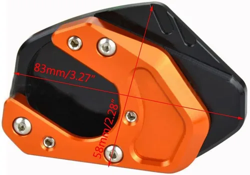 Vista 4 de Soporte CNC para motocicleta, placa para ampliar, soporte lateral de pie compatible con Duke 200 250 390 RC390 690 990 950