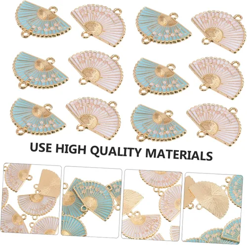 Vista 8 de EXCEART 40 piezas de dijes artesanales para hacer accesorios para ventilador de oído, dijes de perno prisionero estilo esmalte abierto joyería
