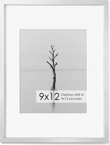 Vista 303 de Fun Memories Marco de Fotos A2 Negro, Marcos de Póster de Metal de Alta Gama de 16.5 x 23.5 pulgadas para Pared, Marco de Fotos A2 con Paspartú A3