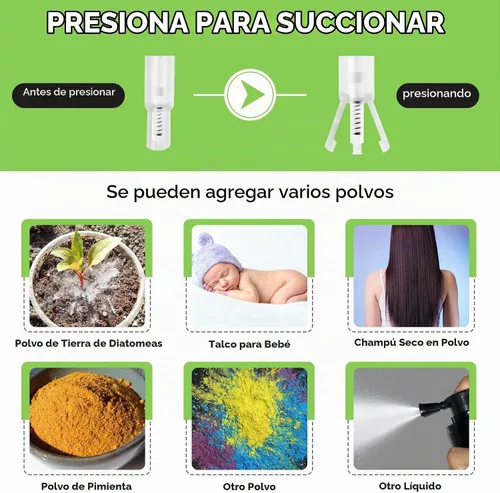 Vista 8 de Rociador de energía de tierra de diatomeas plumero de tierra de diatomeas 6OZ