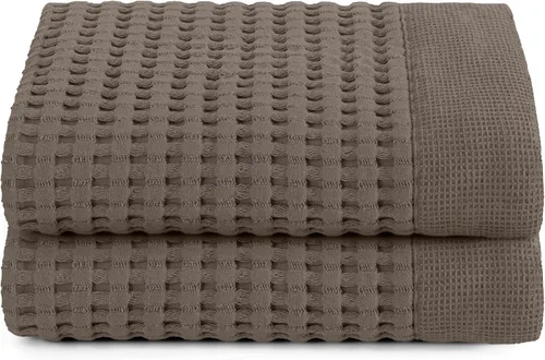 Vista 40 de GILDEN TREE Toalla de baño tipo waffle de secado rápido, toallas de baño delgadas de lujo, toallas de baño 40x80 grandes, estilo moderno (crema)