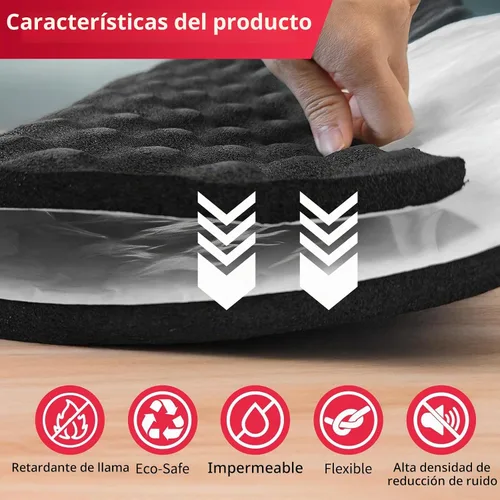 Vista 5 de Paneles de espuma acústica autoadhesivos de 0.787 in de grosor, diseño de ondas de huevo, acolchado de absorción de sonido para estudios