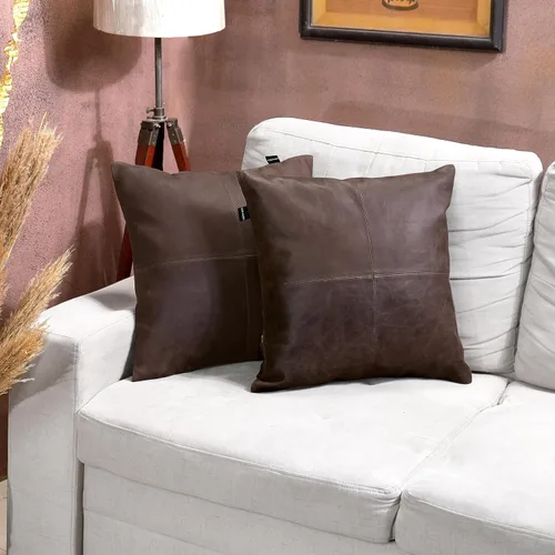 Vista 7 de Funda de almohada de piel de cordero – Funda de cojín decorativa para sofá – Fundas para sala de estar y dormitorio, 22 x 22 pulgadas – Paquete de 2