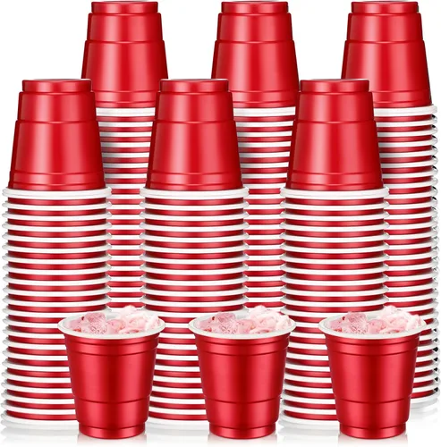 Vista 8 de Layhit Paquete de 200 vasos de chupito de plástico de 2 onzas, vasos desechables, vasos de boda, fiesta de cumpleaños, suministros para servir Negro