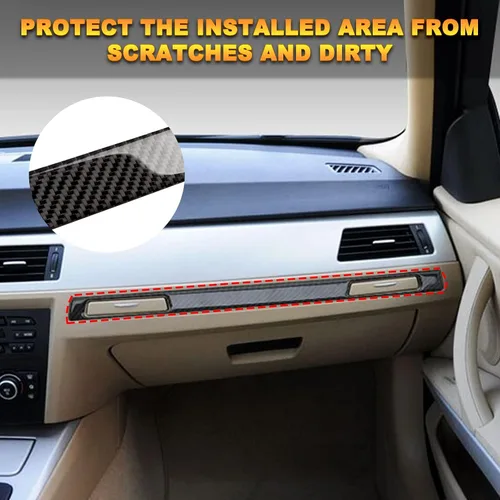 Vista 7 de x xotic tech 1 pieza de fibra de carbono auténtica para interior de coche, cubierta de copiloto, compatible con BMW Serie 3 E90 E92 E91 E93 2005-2012