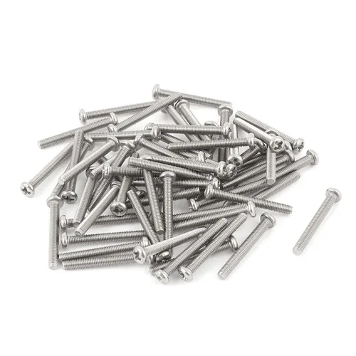 Vista 25 de uxcell Tornillos Phillips de cabeza cruzada de acero inoxidable 304 M2 x 0.118 in 60pcs