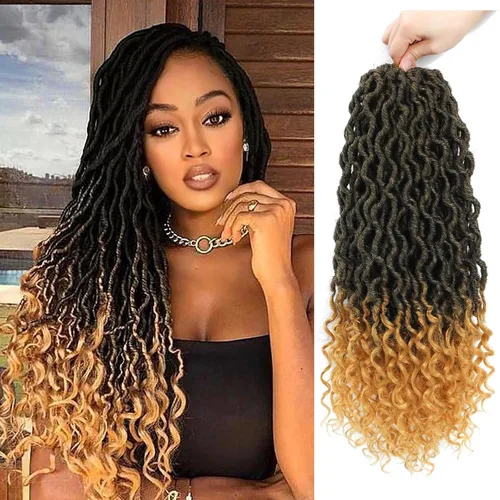 Vista 37 de Cabello Corto de Locs Falsos para Crochet Pre-Enrollado 12 Pulgadas 6 Paquetes Cabello de Locs de Diosa para Crochet Locs Falsos Suaves con Puntas