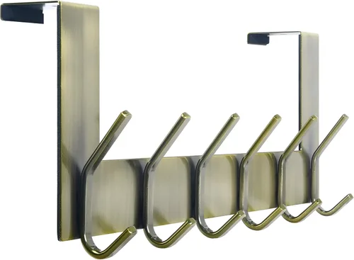 Vista 15 de WEBI Ganchos sobre la Puerta Colgador de Puerta, Toallero sobre la Puerta con 6 Ganchos para Colgar, Colgador de Abrigos y Toallas para Puerta Negro