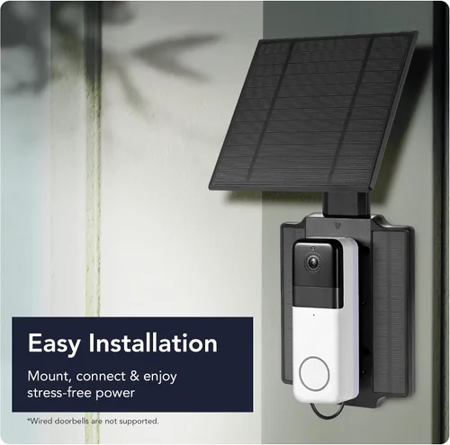 Vista 8 de Wasserstein Cargador solar universal compatible con timbre de batería Ring (versión 2024)/Pro/Plus/4/3/3 Plus/2ª generación (versión 2020) y timbre