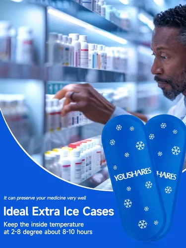 Vista 6 de YOUSHARES Paquetes de Hielo para Diabetes para Estuche de Viaje Enfriador de Insulina - Mini Paquetes de Hielo Adecuados para la Mayoría de Bolsas