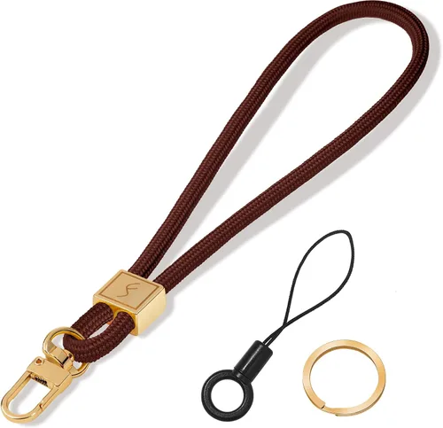 Vista 14 de Fishent Cordón para llavero, bonito soporte para llavero, cordón de muñeca tejido mejorado para llaves, correa de muñeca llavero para mujeres