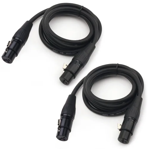 Vista 5 de NANYI Cable de micrófono divisor XLR de 3 pines hembra a hembra, cables de conexión DMX de 10 pies/9.8 ft con cobre sin oxígeno