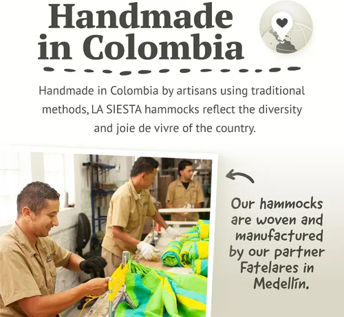 Vista 8 de LA SIESTA Modesta - Hamaca y montaje en pared de algodón orgánico, kit de suspensión para paredes, techos y vigas cuadradas, interior y exterior