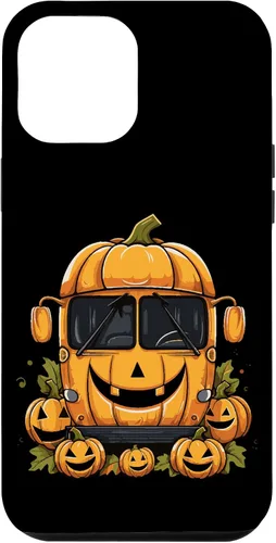 Vista 25 de iPhone 16 School Bus Pumpkin Halloween Driver Pumpkins Ride Spooky Fun Case