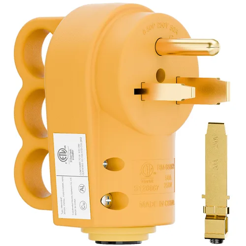 Vista 7 de Receptáculo de soldador hembra Nema 6-50R, enchufe de 3 clavijas ETL de 50 A