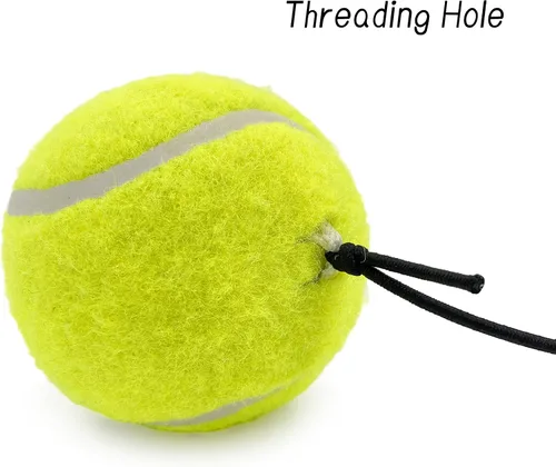 Vista 6 de Pelotas de tenis con cuerda, paquete de 6, verde, herramienta de entrenamiento de tenis