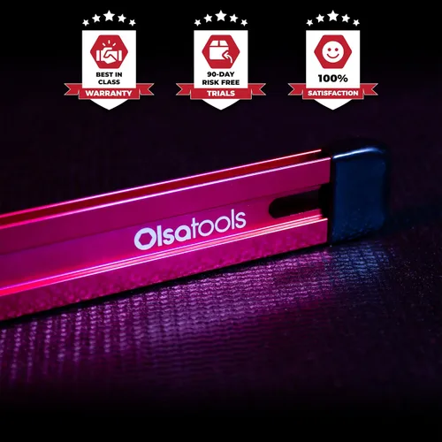 Vista 10 de Olsa Tools Riel organizador de enchufes de aluminio - Soporte de riel de enchufes de alta calidad sin clips - Rojo - Grado profesional - Parte 1134