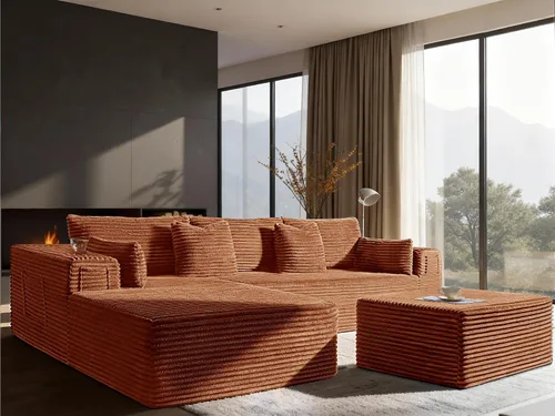 Vista 15 de Sofá modular de gran tamaño de 108 pulgadas, cómodo sofá deshuesado en forma de U para sala de estar, asientos extra profundos, sin montaje, sofá