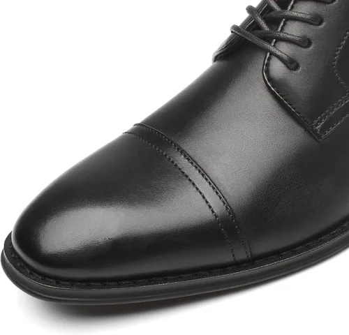 Vista 6 de Zapatos de vestir de encaje Oxford con punta de casquillo clásica para hombre