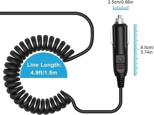 Vista 2 de Adaptador de CC para escáneres de radio Uniden Bearcat: BC-220XLT BC-230XLT Cable de alimentación