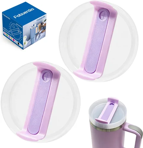 Vista 12 de Reemplazo de la tapa del vaso de 40 onzas compatible con la taza Paquete de 2 tapas de vaso transparentes sin BPA, accesorio superior de repuesto